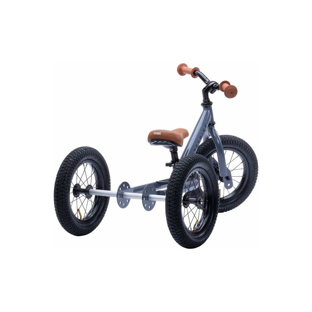 TryBike - Steel 2 in 1 Balance Trike Bike - Grey stage 1 rear
