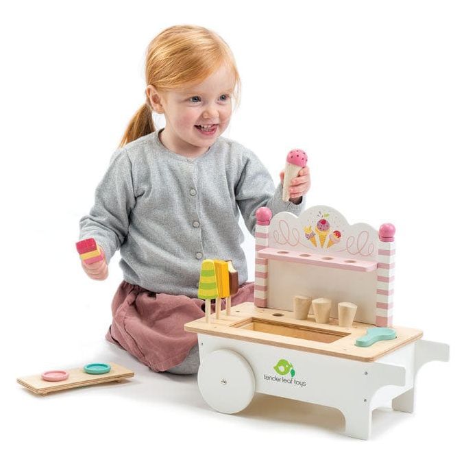 Tender Leaf Wooden Ice Cream Cart