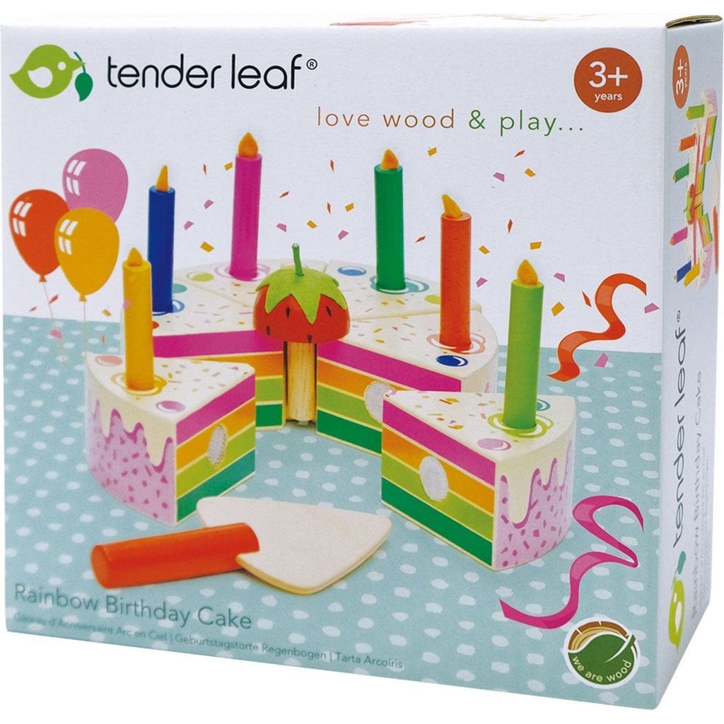 Tender Leaf Rainbow Cake & Lolly Shop Wooden Toy Bundle box