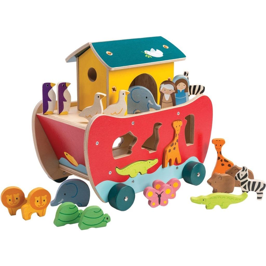 Tender Leaf Wooden Noah's Shape Sorter Ark