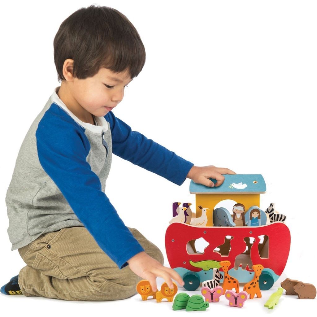 Tender Leaf Wooden Noah's Shape Sorter Ark