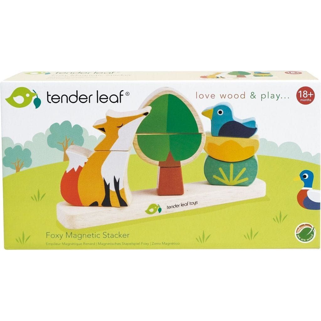 ThreadBear Fox Magnetic Stacker & Where's Baby Activity Book box