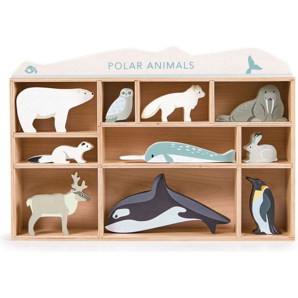 Tender Leaf Wooden Polar Animals Shelf