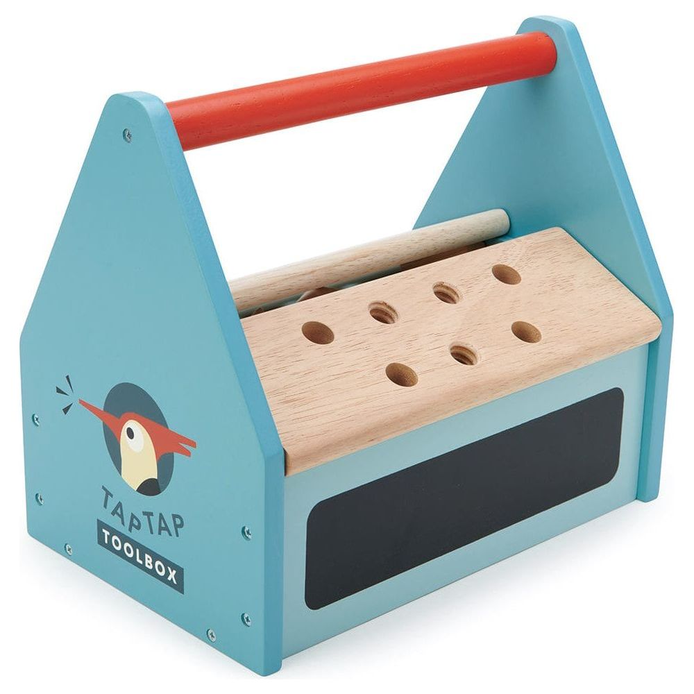 Tender Leaf Tap Tap Wooden Tool Box close up