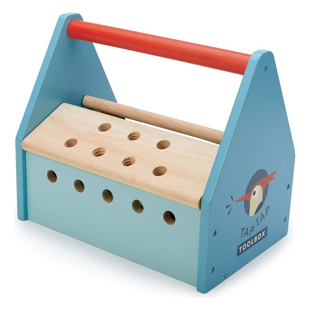 Tender Leaf Tap Tap Wooden Tool Box side close up