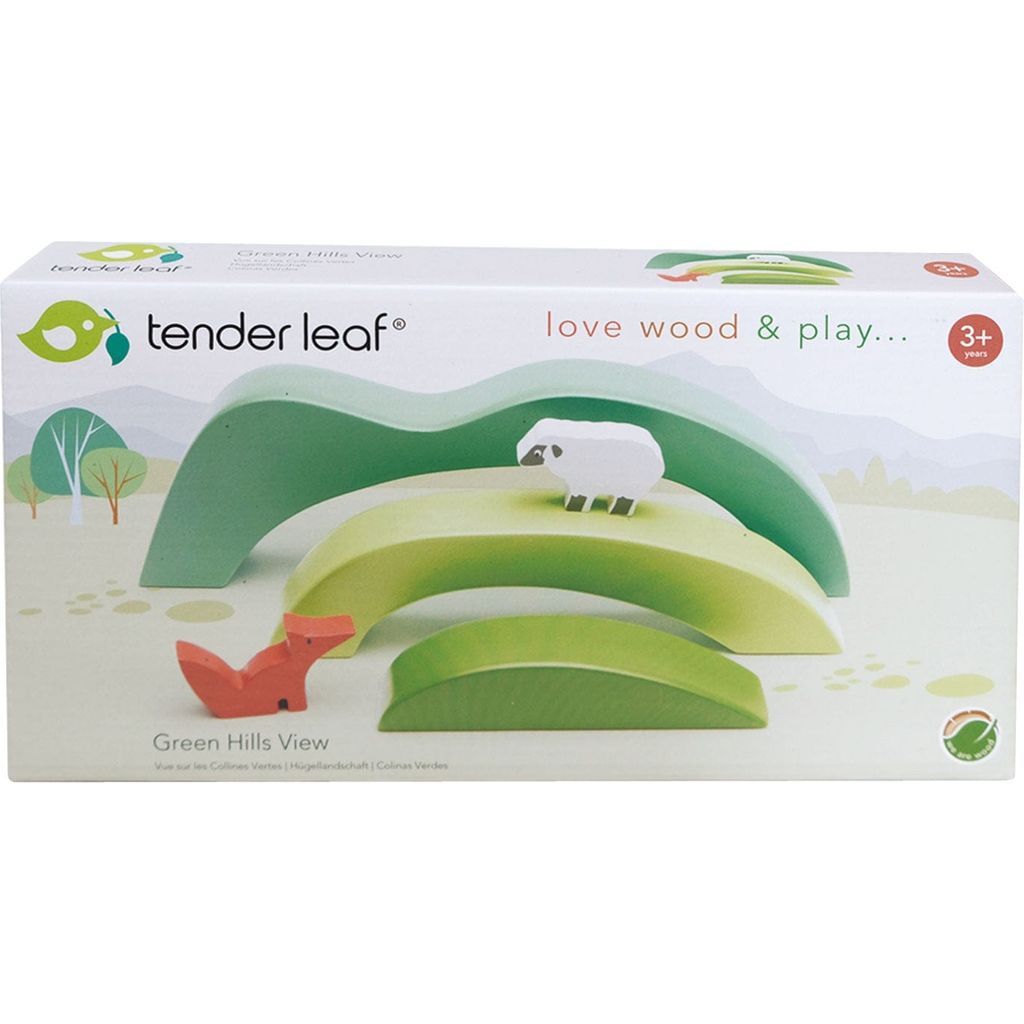 Tender Leaf Train Accessory 2 Piece Bundle box green hills