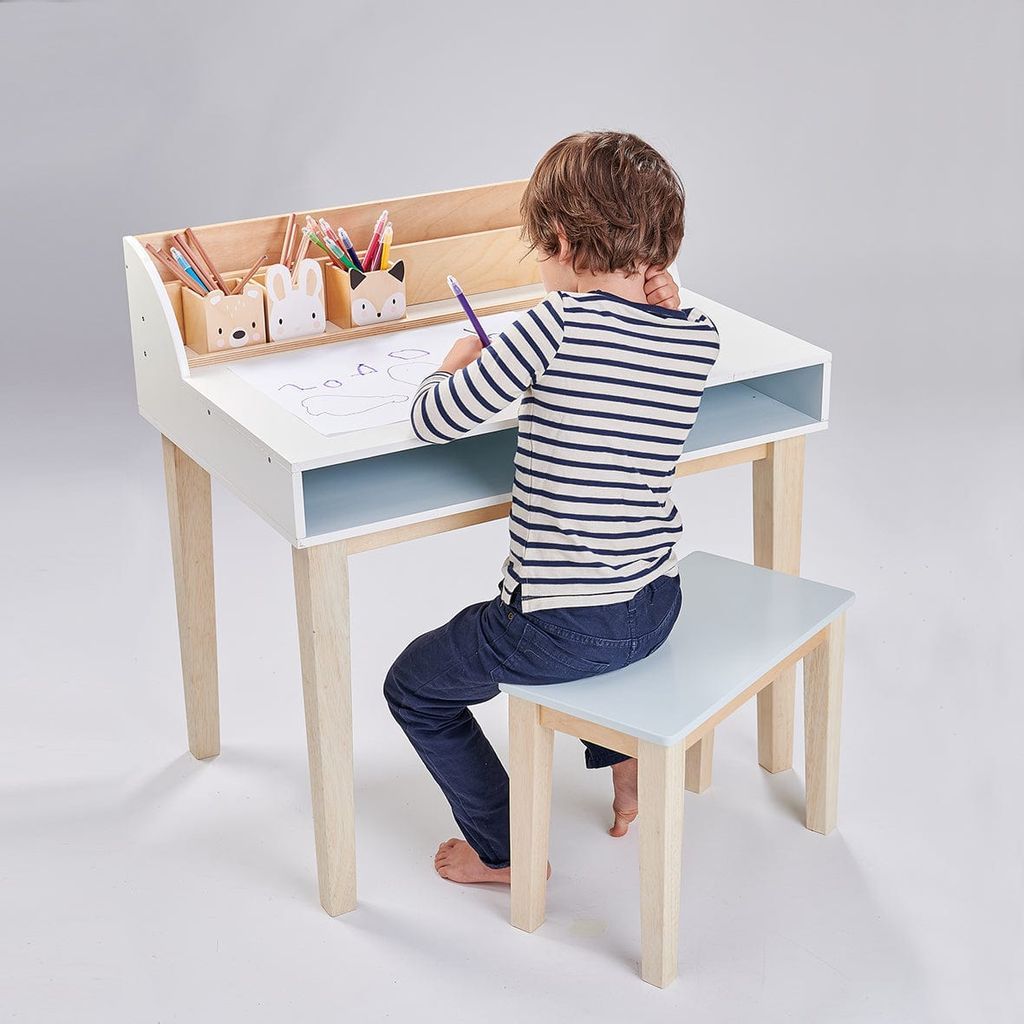 Tender Leaf Wooden Desk and Chair