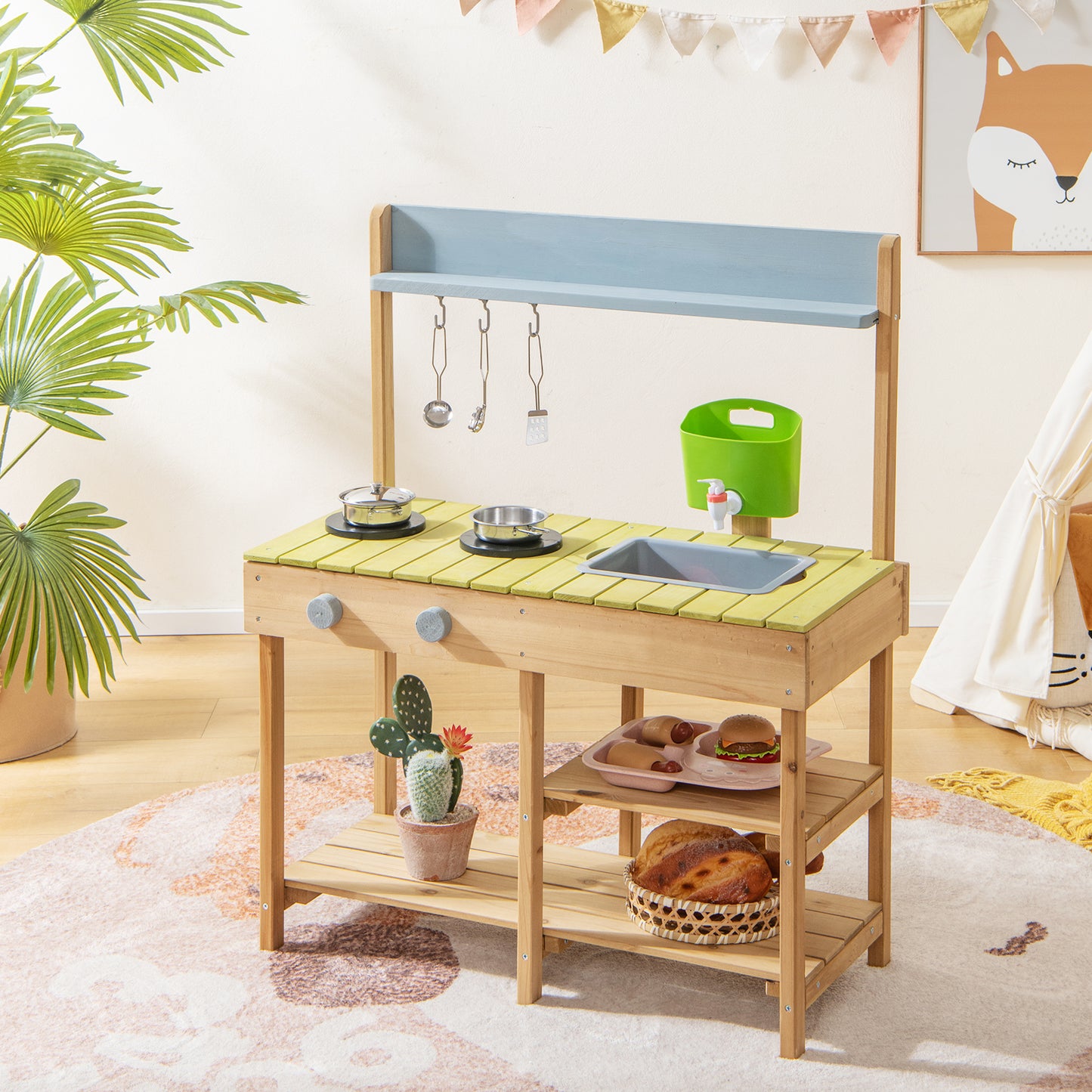 Outdoor Mud Kitchen Set with Removable Water Box