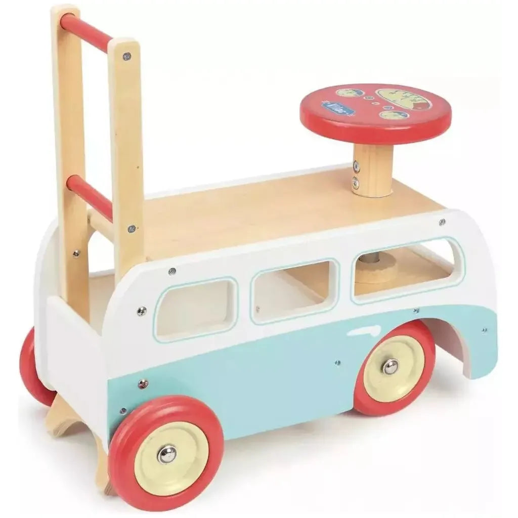 Vilac Wooden 2 in 1 Retro Campervan Walker side