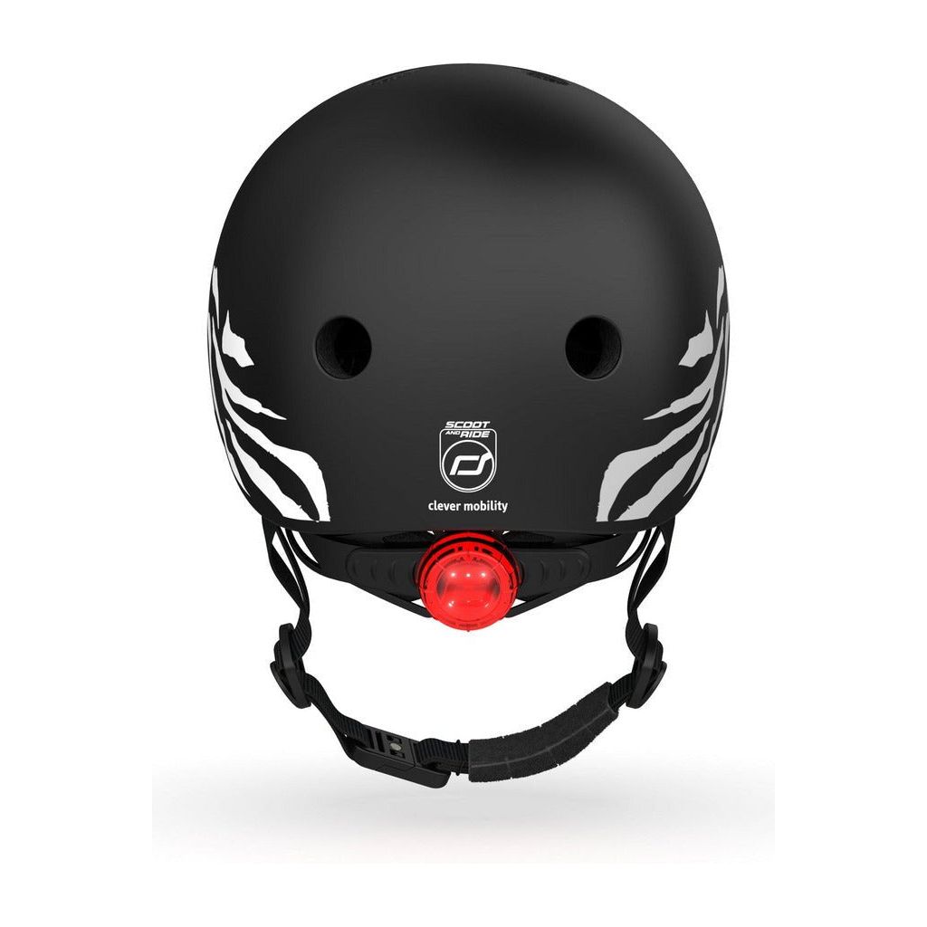 Scoot and Ride Helmet - XXS - S - Zebra back with LED light