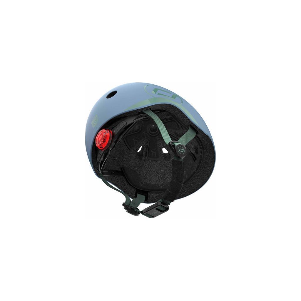 Scoot and Ride Helmet - Steel - XXS- S inside with LED light