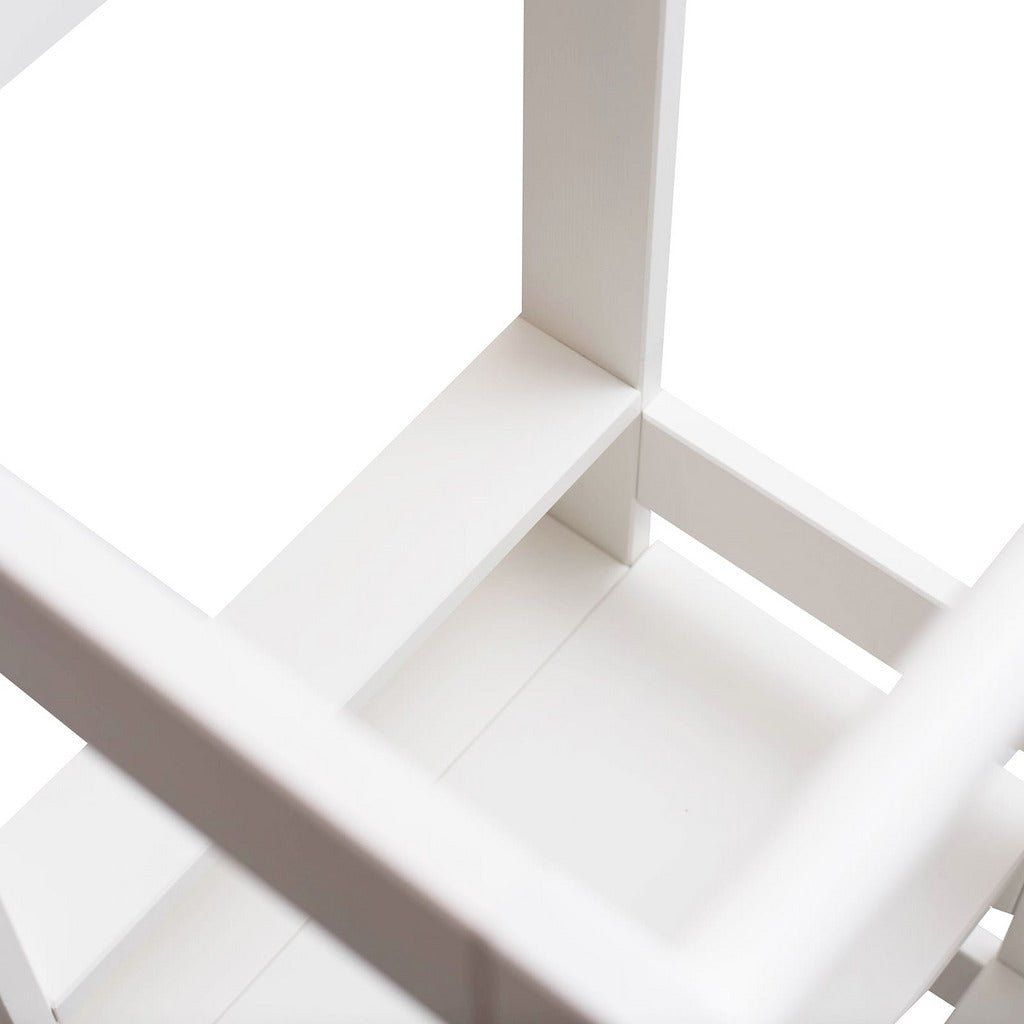 Wooden Kitchen Helper - Learning Tower - White close up