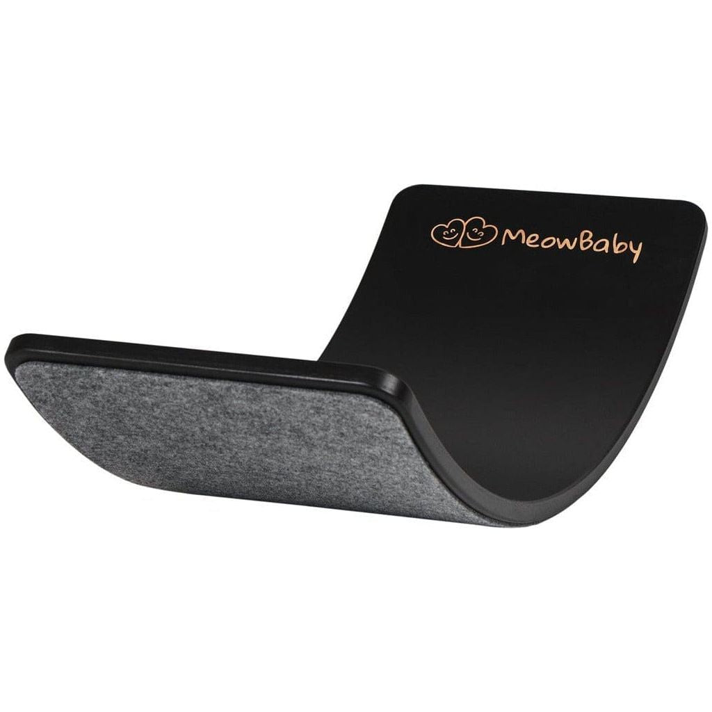 MeowBaby - Wooden Balance Board - 80cm x 30cm - Black