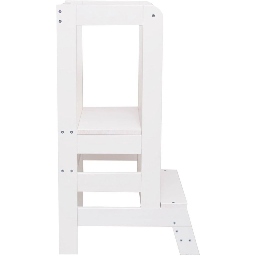 Wooden Kitchen Helper - Learning Tower - White side