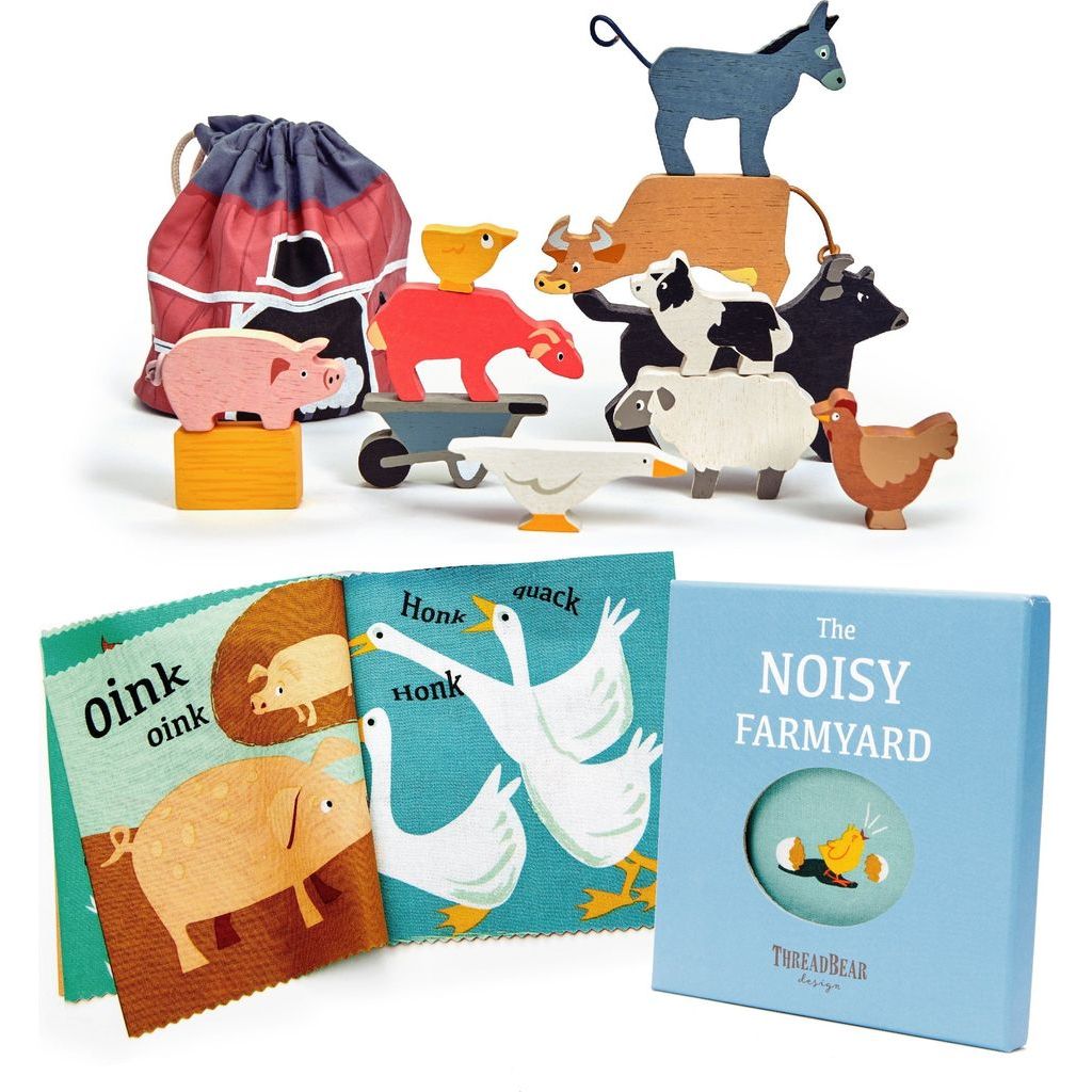 ThreadBear Farmyard Stacker & Farmyard Book Bundle