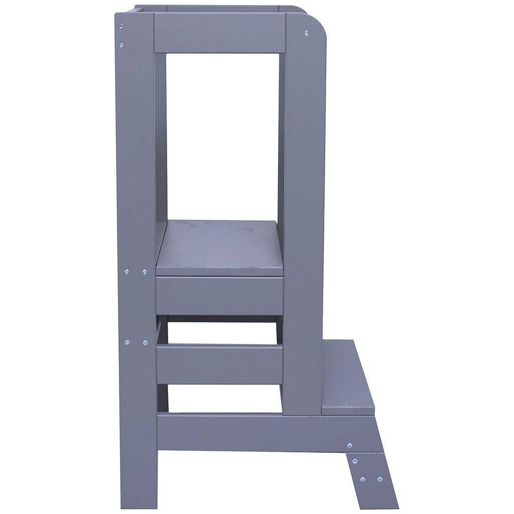 Wooden Kitchen Helper - Learning Tower - Dark Grey side