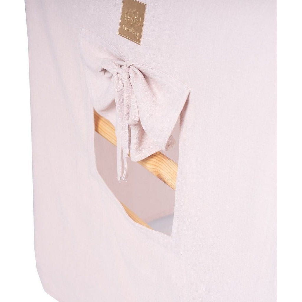 pink linen viscoe tent with window