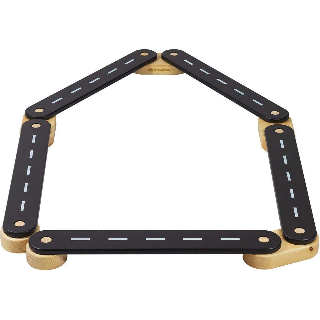 Wooden Balance Beam - 5 Piece Set in black