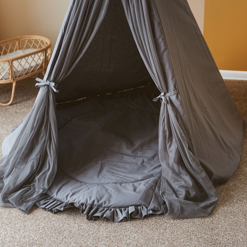 MINICAMP Kids Playmat With Ruffles in Grey - The Online Toy Shop2