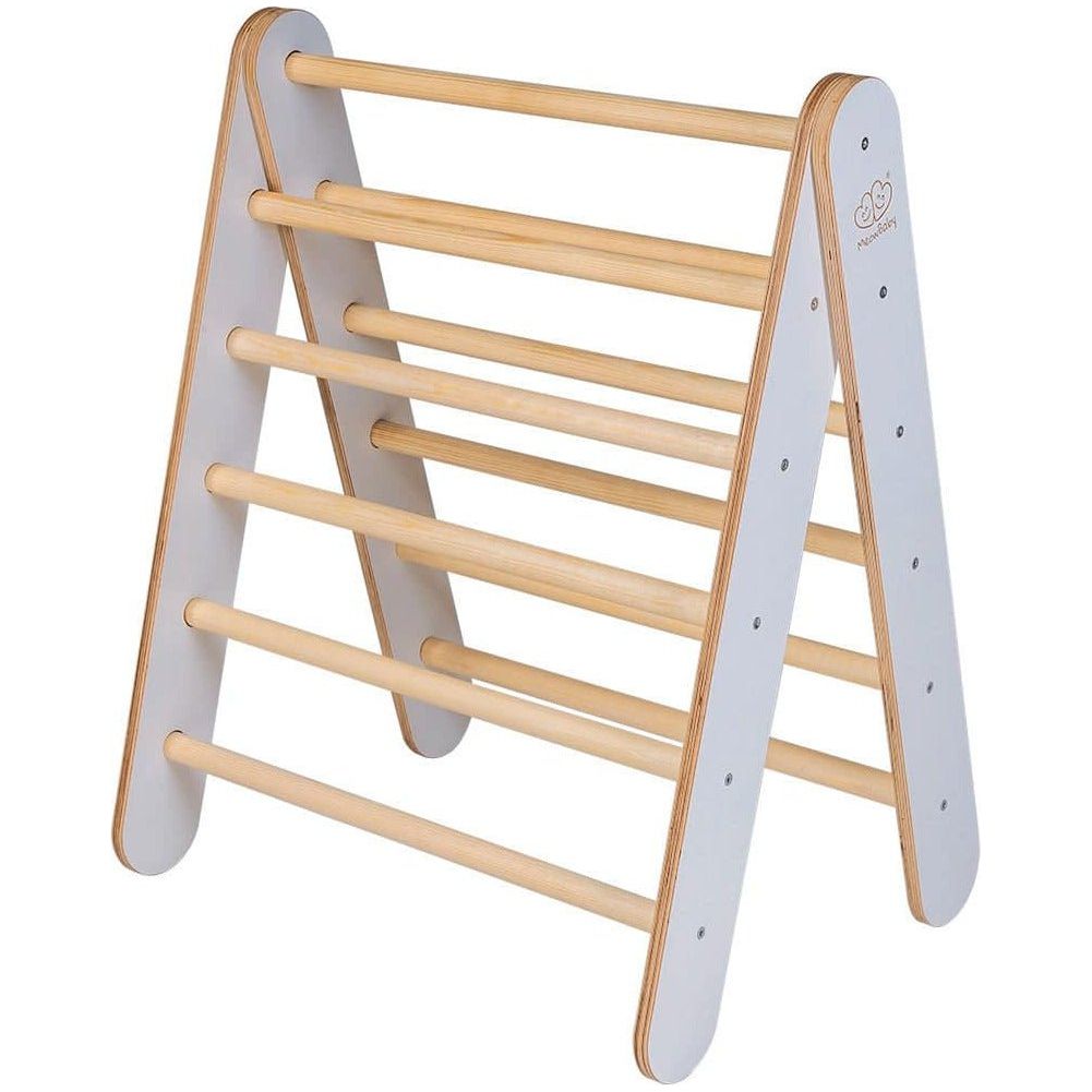 Montessori Wooden Climbing Triangle - Grey closed