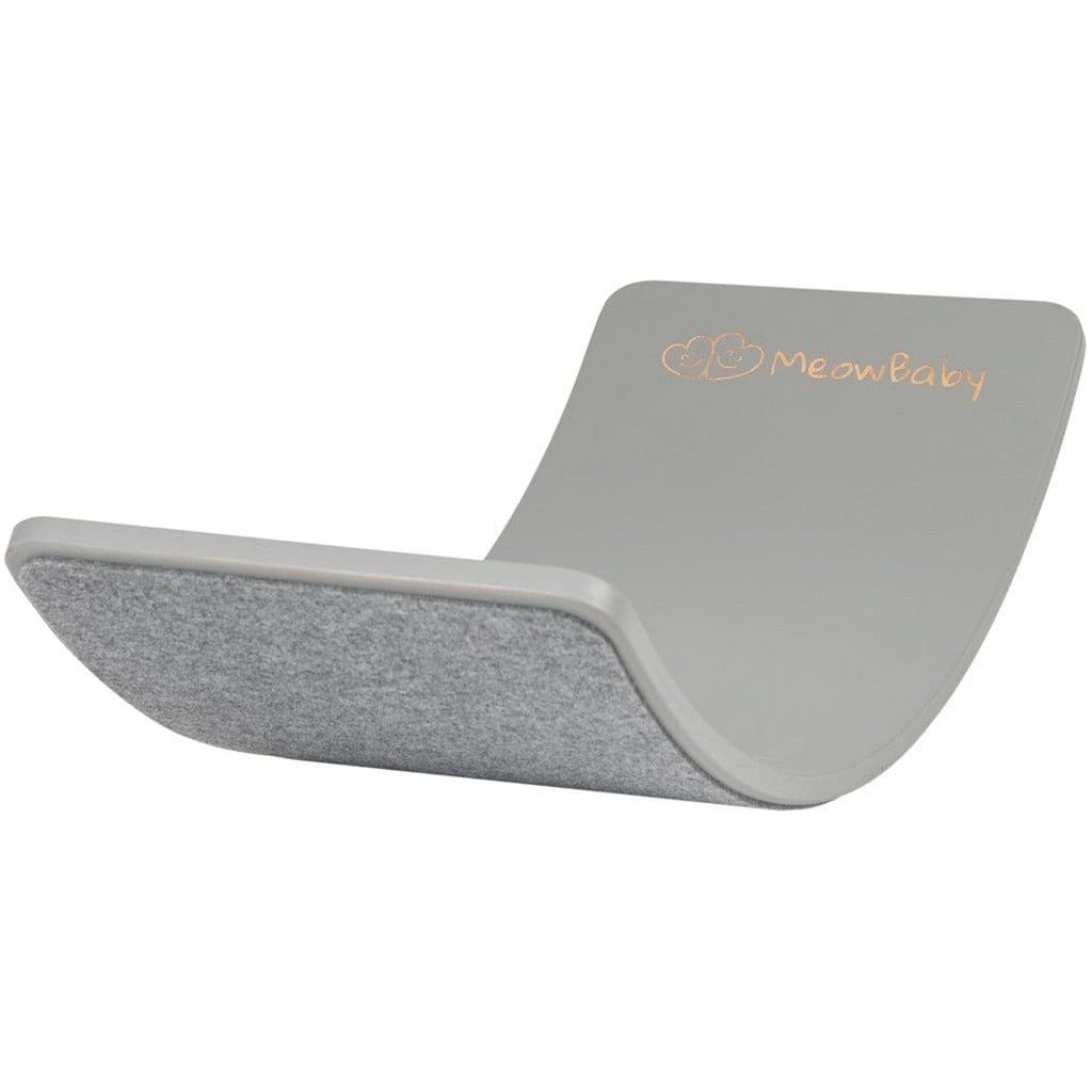 MeowBaby Wooden Balance Board - 80cm x 30cm - Grey