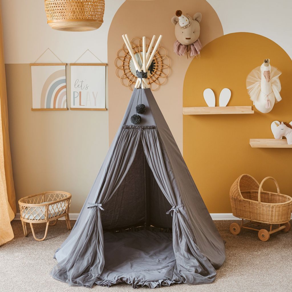MINICAMP Kids Playmat With Ruffles in Grey - The Online Toy Shop3
