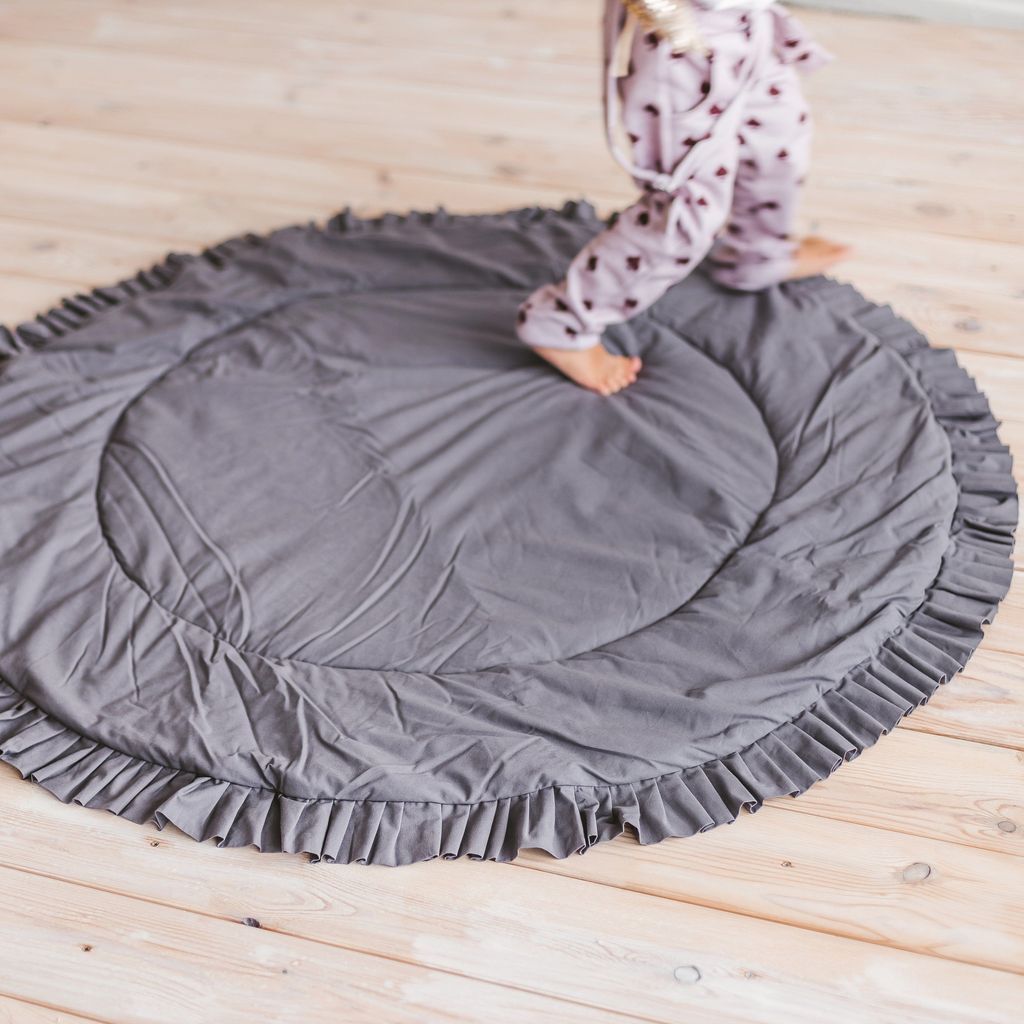 MINICAMP Kids Playmat With Ruffles in Grey - The Online Toy Shop4