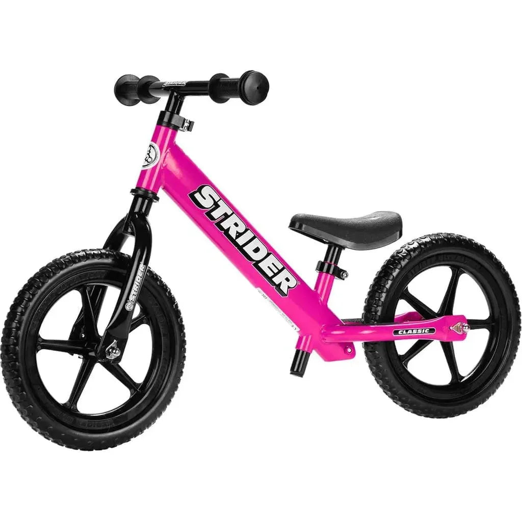 Strider Classic 12 inch Balance Bike - Pink front left