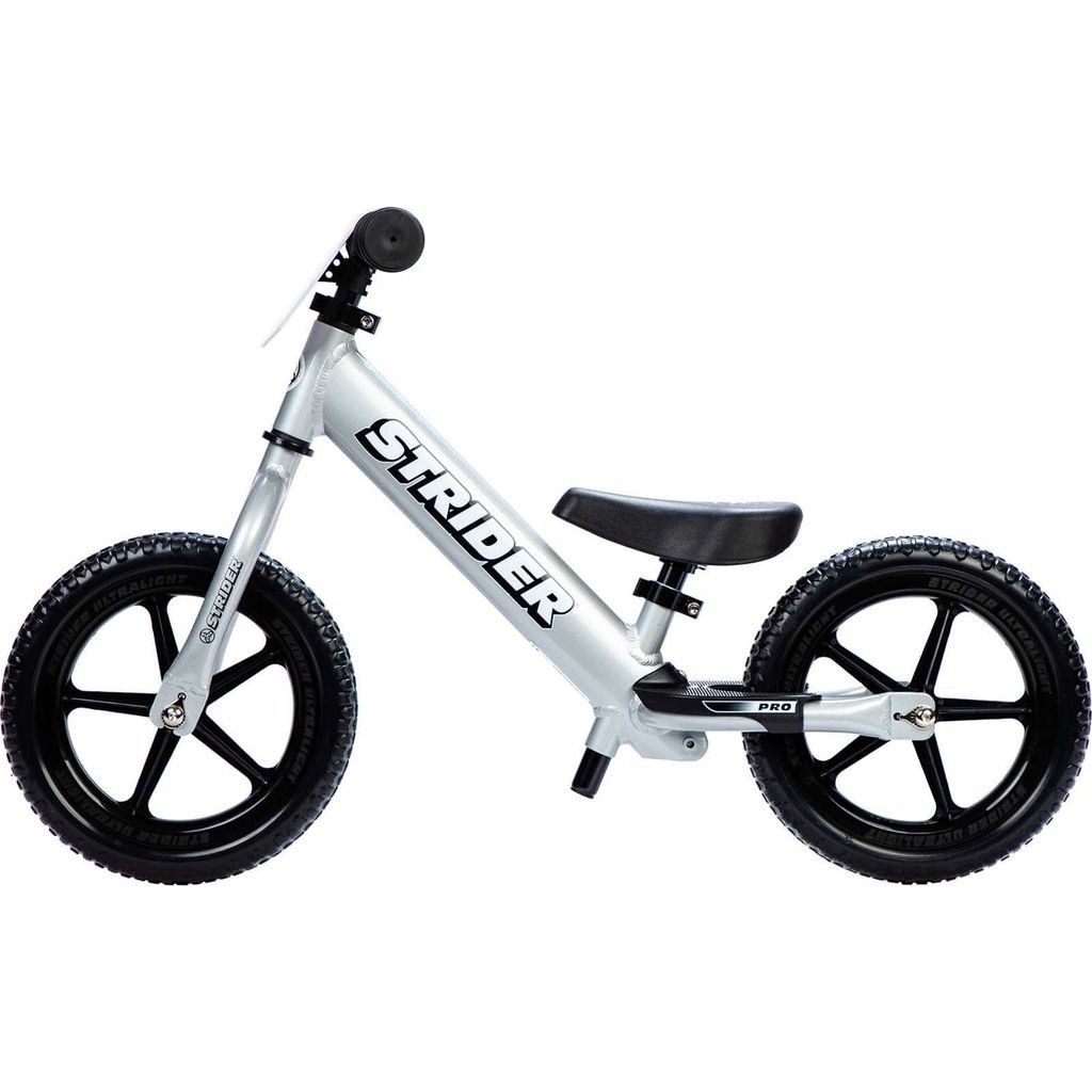 Strider Pro 12 inch Balance Bike - Silver left side