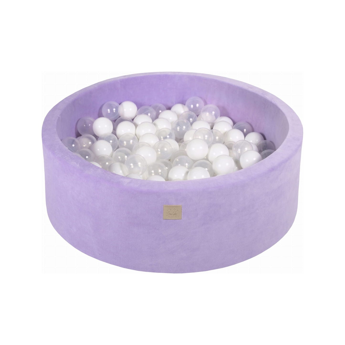MeowBaby Kids Velvet Round Foam Ball Pit & 200 Balls - Lilac
