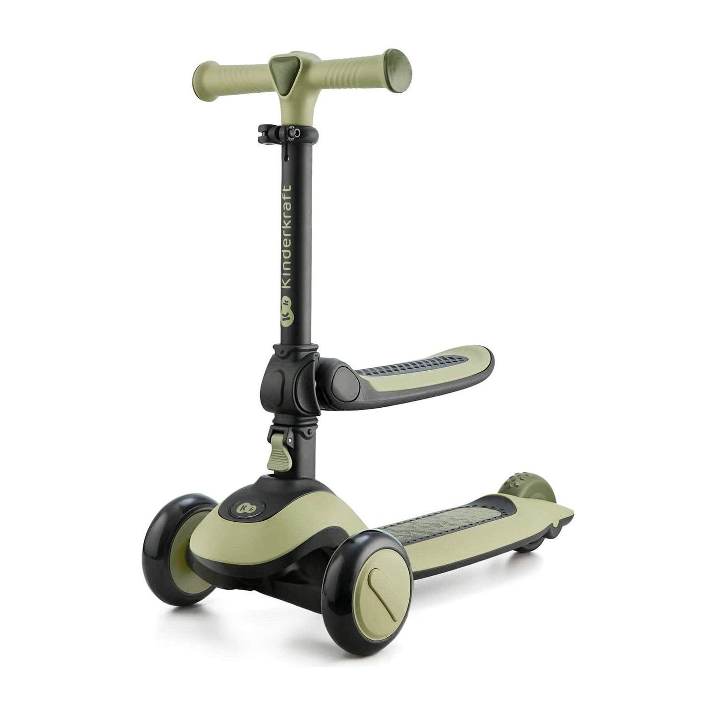 KinderKraft Halley Seated to Standing Scooter - Green front left