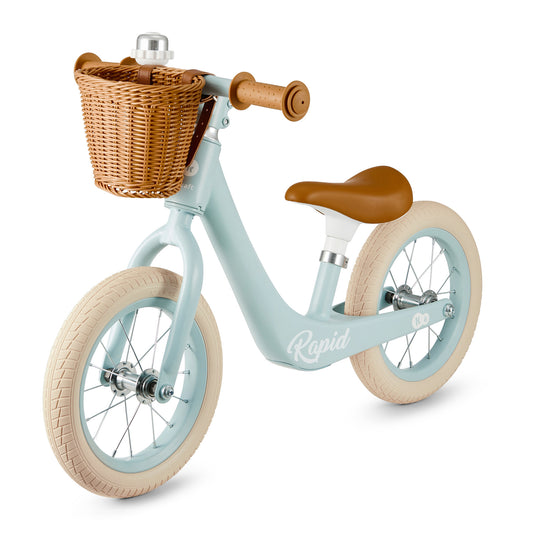 Kinderkraft Rapid Balance Bike with Basket - Blue Breeze