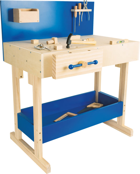 Small Foot Workbench for Children Blue with Accessories