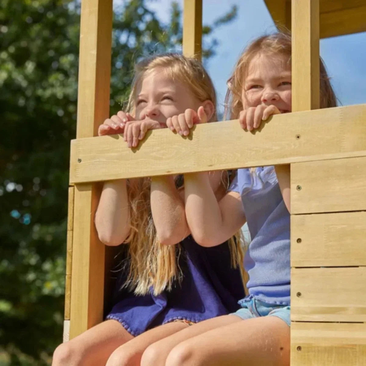 TP Treehouse Set with Slide & Bluey Quadpod Single Swing