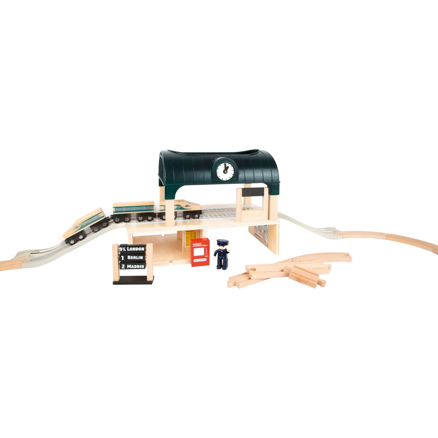 Small Foot Wooden Train Station with Accessories