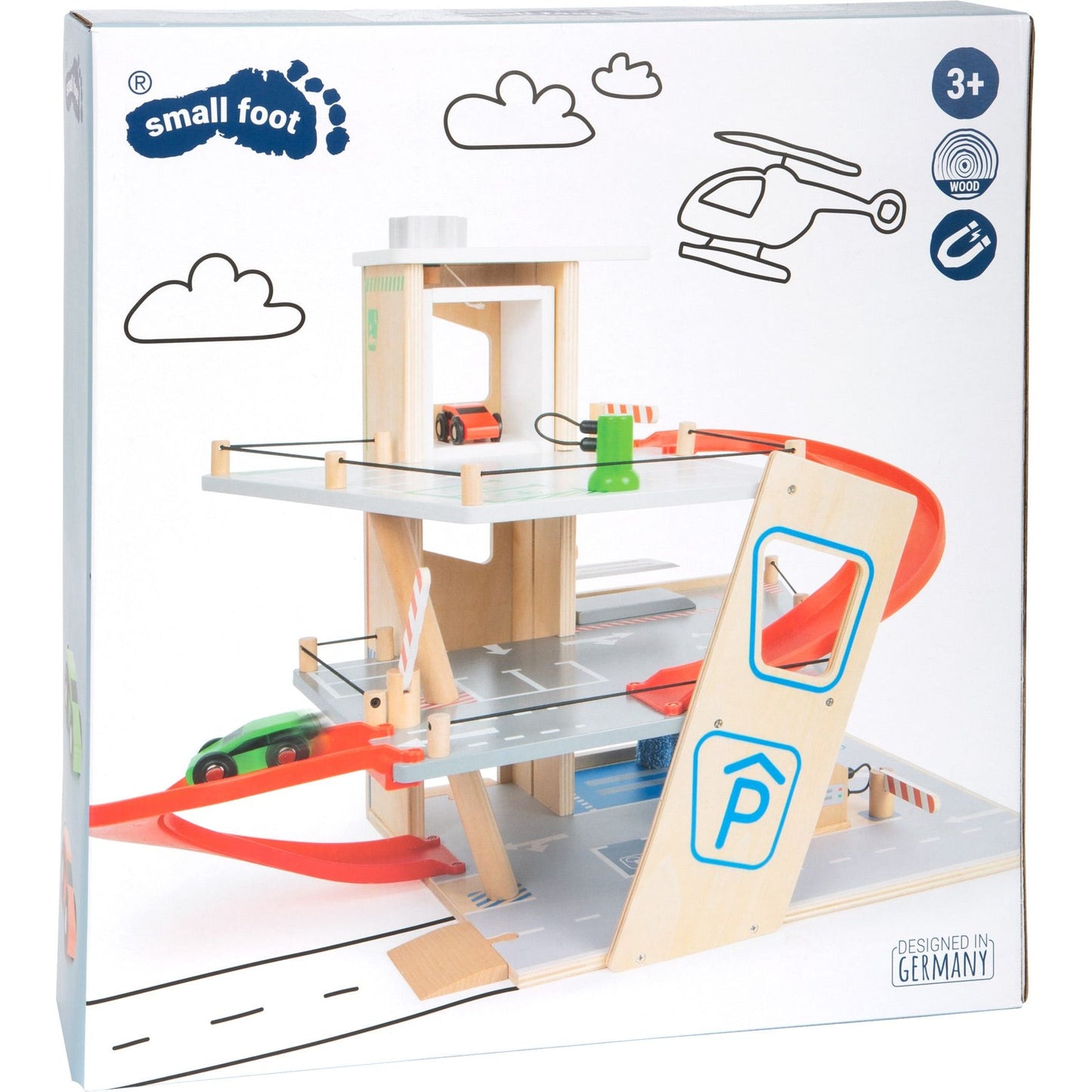 Small Foot Premium Wooden Car Park