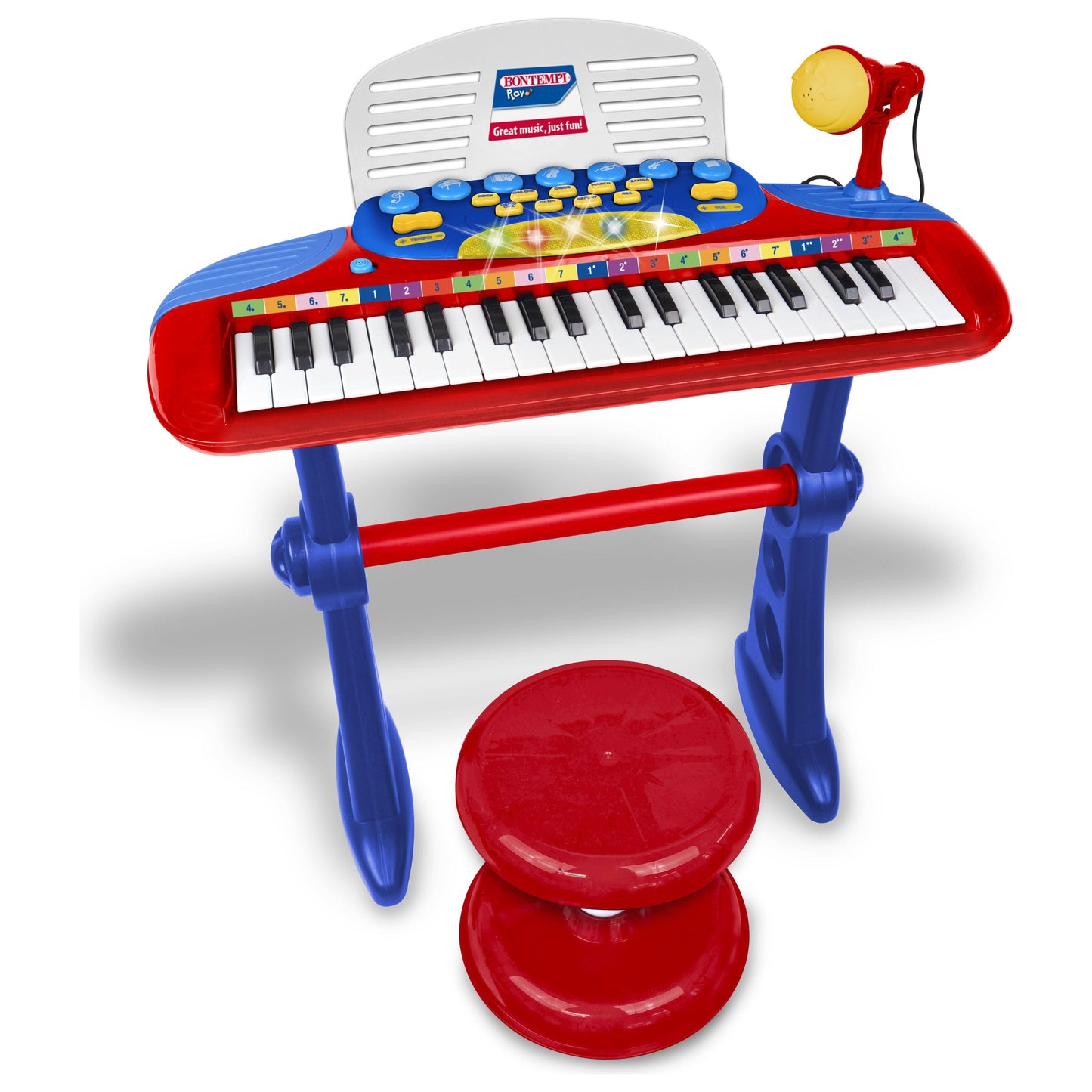 Bontempi Electronic Organ With Legs, Microphone and Stool