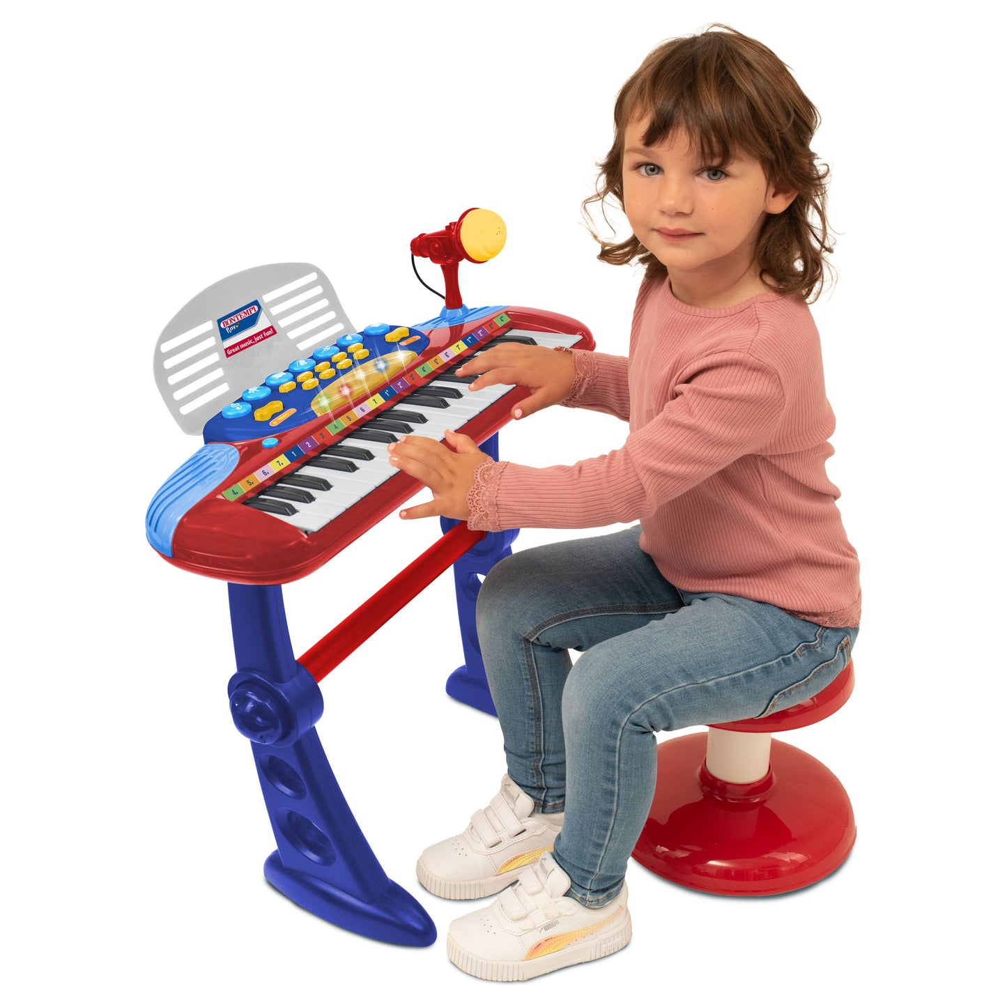 Bontempi Electronic Organ With Legs, Microphone and Stool