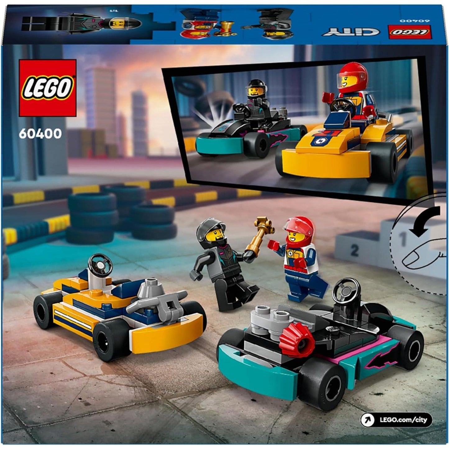 Lego City 60400 Go-Karts and Race Drivers Playset for Ages 5 and Up