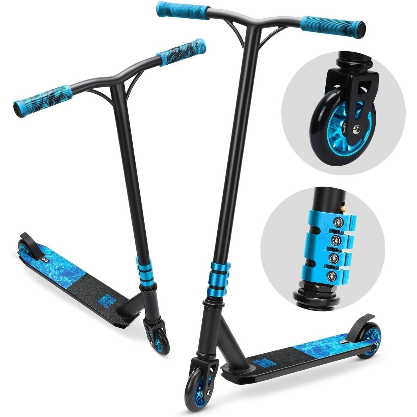 BOLDCUBE Cyan - Deluxe Stunt Scooter