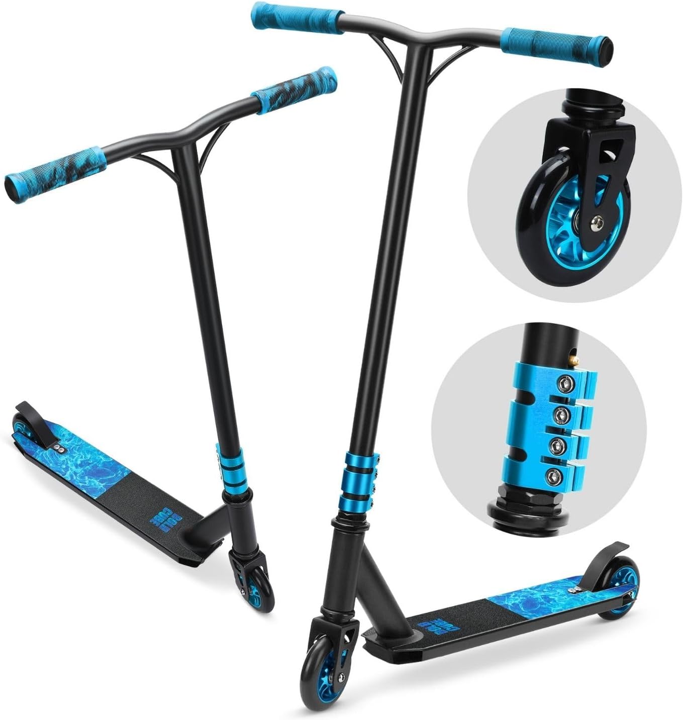 BOLDCUBE Cyan - Deluxe Stunt Scooter