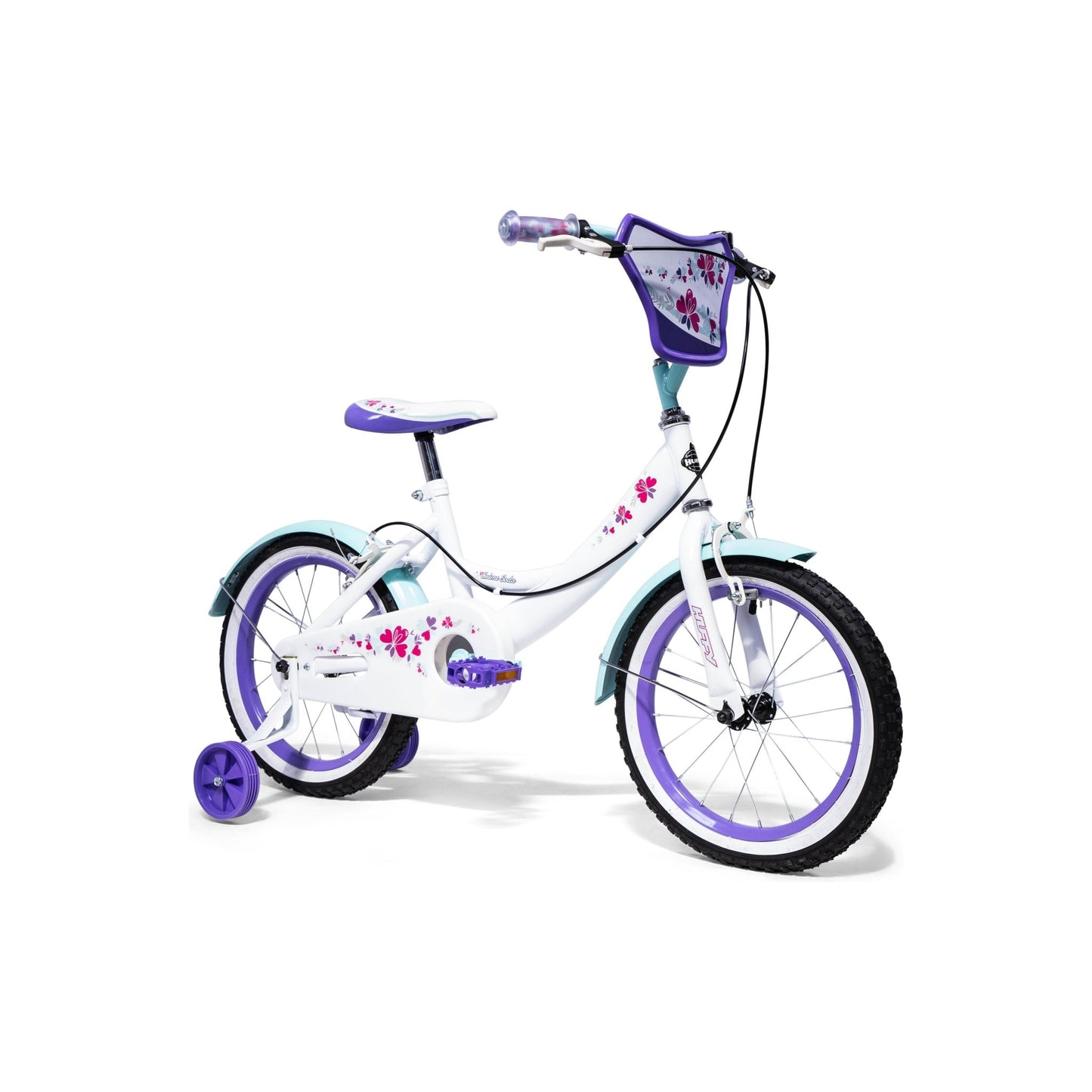 Huffy Creme Soda 16" Bike -  White/Turquoise/Pink