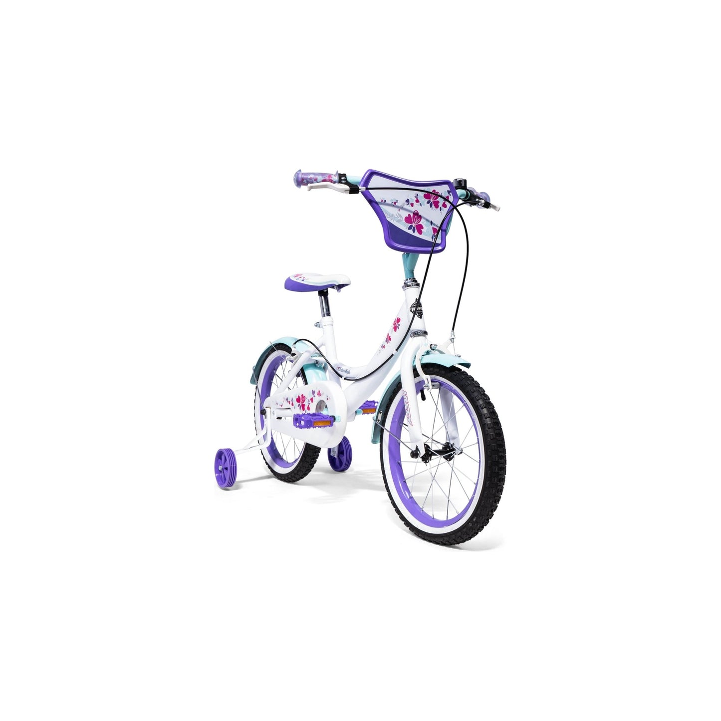 Huffy Creme Soda 16" Bike -  White/Turquoise/Pink