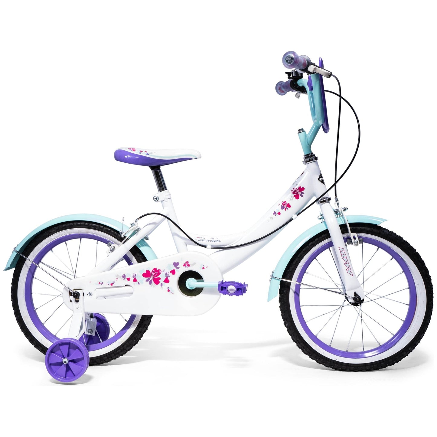 Huffy Creme Soda 16" Bike -  White/Turquoise/Pink