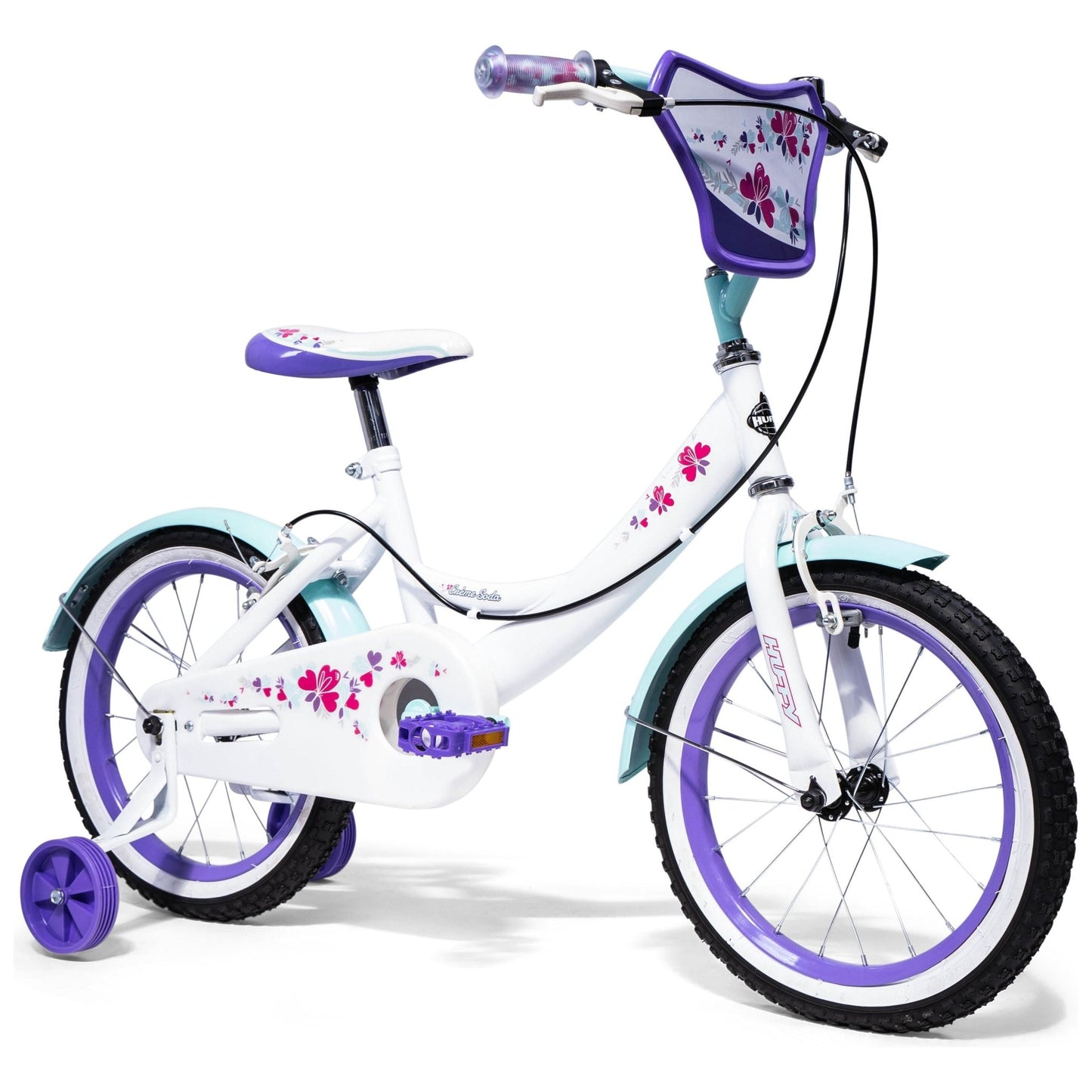 Huffy Creme Soda 16" Bike -  White/Turquoise/Pink