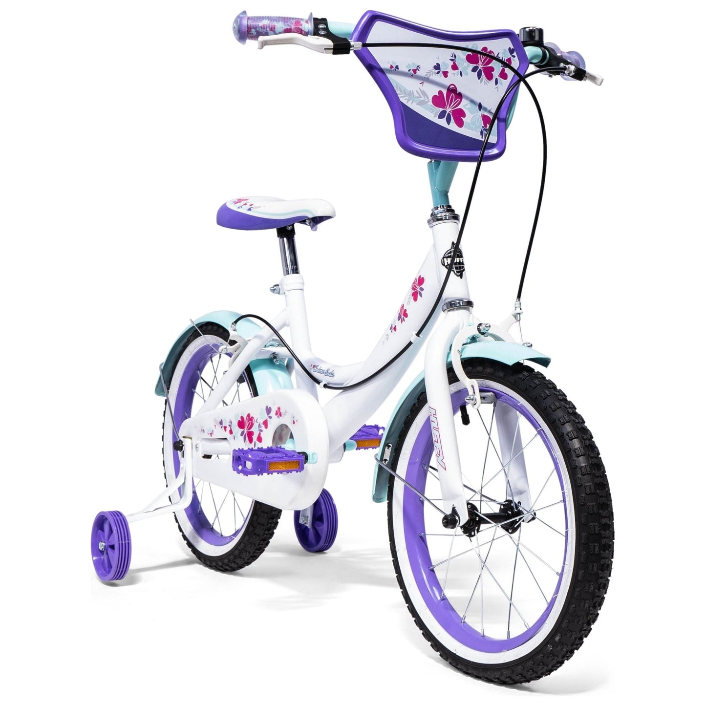 Huffy Creme Soda 16" Bike -  White/Turquoise/Pink