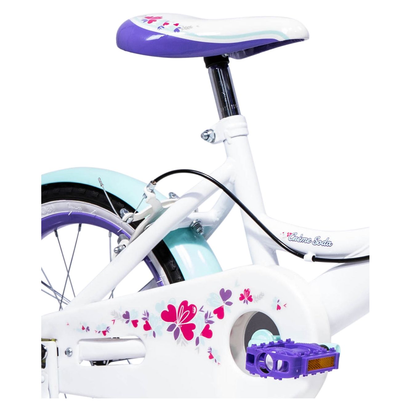 Huffy Creme Soda 16" Bike -  White/Turquoise/Pink