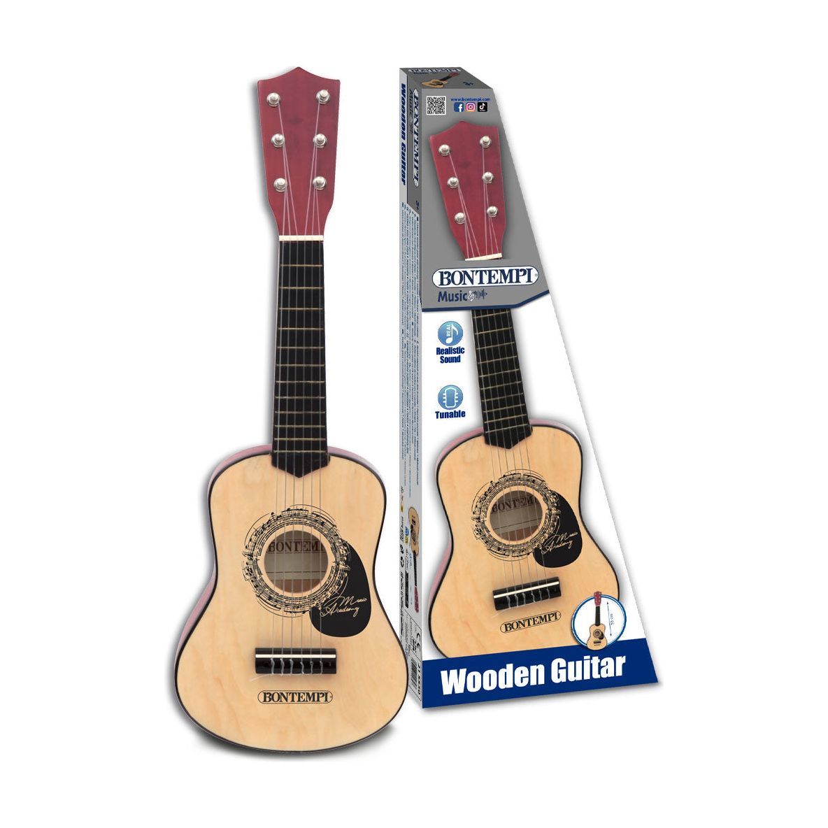 Bontempi Wooden Guitar - 55 cm