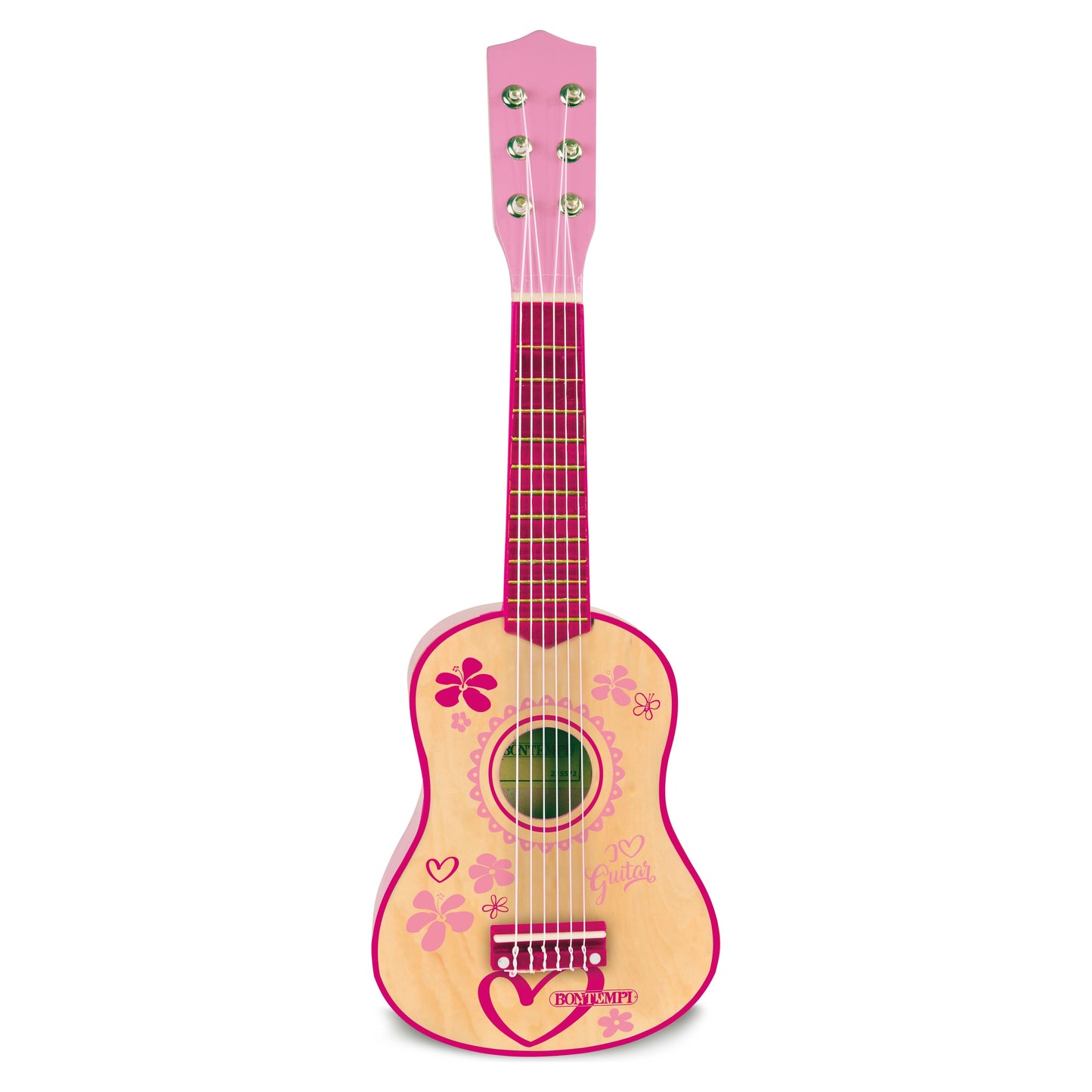 Bontempi Small Pink Wooden Guitar