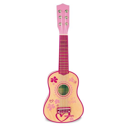 Bontempi Small Pink Wooden Guitar